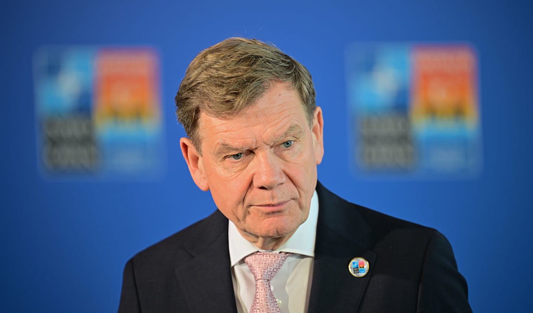 Johann Wadephul (CDU), Federal Foreign Minister, makes a statement during an informal meeting of NATO foreign ministers.