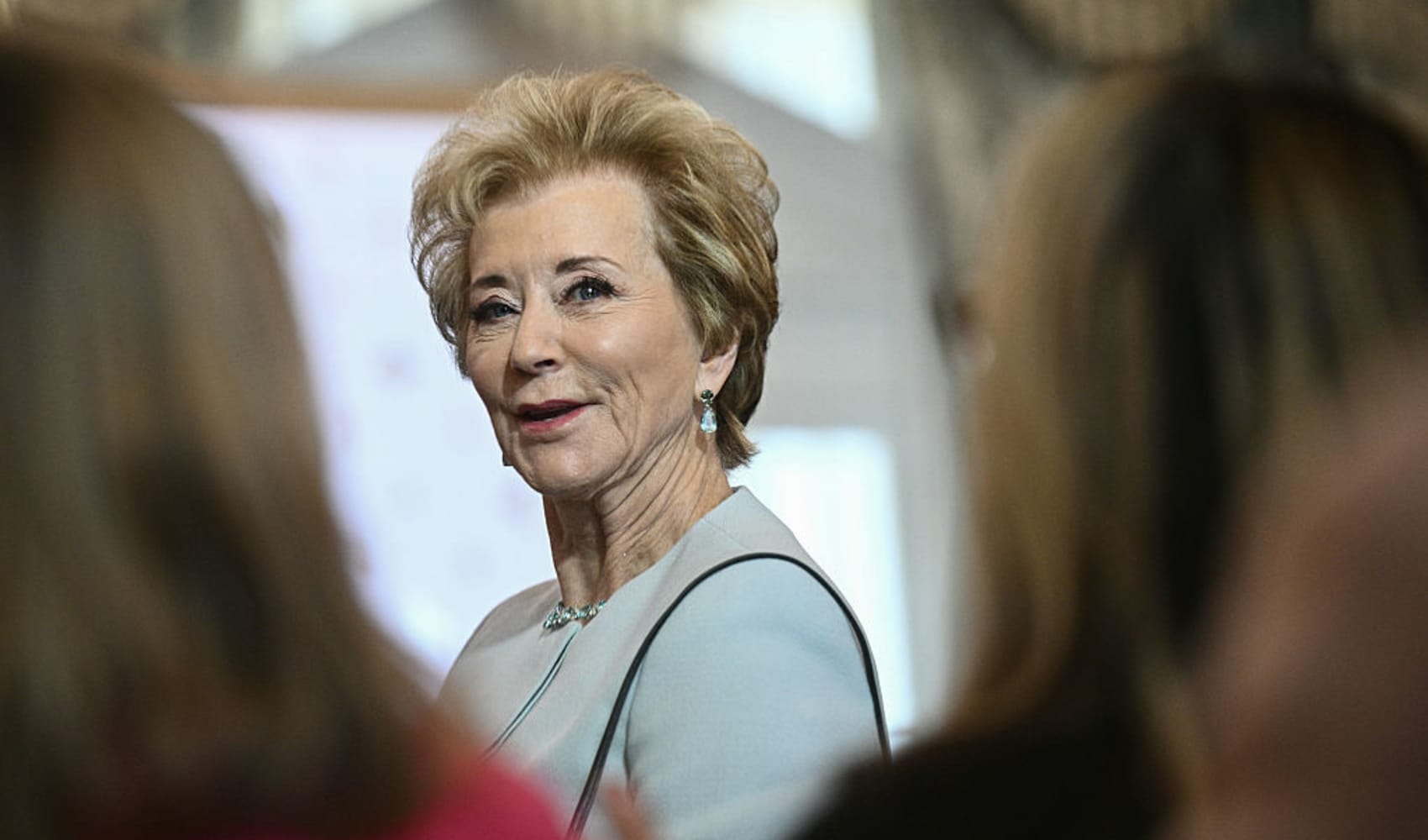 US Secretary of Education Linda McMahon attends the International Women of Courage Awards Ceremony at the State Department in Washington, DC, on April 1, 2025.